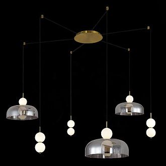 Светильник подвесной 1*LED*42W, St Luce Ode SL6112.202.42, золотистый