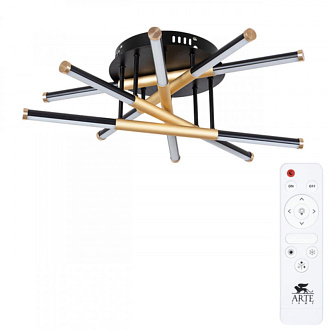 Светильник 60 см, 55W, 3000-6000K, Arte Lamp Fernando A2199PL-5BK, черный-золото