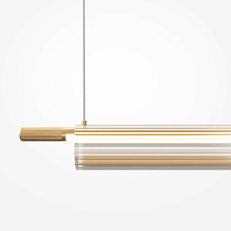 Линейный светильник 7*7*130 см, LED, 3000К, Maytoni Loom MOD258PL-L20BS3K латунный
