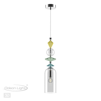 Подвесной светильник диаметр 11 см Odeon Light Bizet 4893/1 Хром