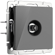 W1183044 ТВ-розетка оконечная, графит акрил Werkel, 4690389197550