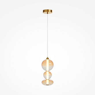 Подвесной светильник 20*20*371 см, LED, 24W, 3000К, Maytoni Futuro MOD307PL-L24BS3K латунный