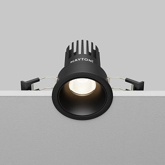 Встраиваемый светильник DL115-10W-4K-B **-8,2 см, *LED*10W, 4000K, Maytoni technical Dip DL115-10W-4K-B, Черный, вр 6 см