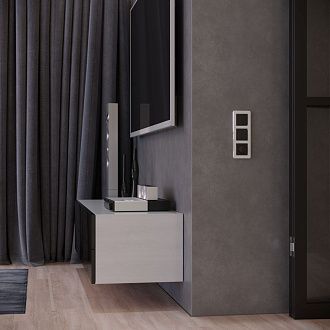 W0032606 Рамка на 3 поста Platinum, алюминий Werkel, 4690389184475