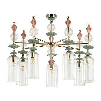 Подвесная люстра диаметр 97 см Odeon Light Bizet 4855/7C Золото