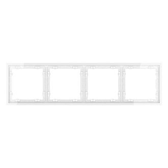 Рамка пластиковая Voltum S70 на 4 поста, белый  пластик  VLS100401