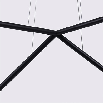 Подвесная люстра 120*80*188 см, 52W, Favourite Pyramis 4573-2P матовый черный, белый акрил