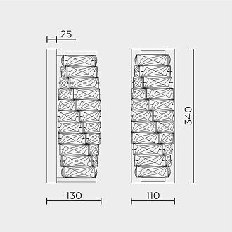Настенный светильник 34*12* см, LED 10W, 4000K, Золото MODELUX ML.541.340 GD