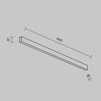 Линейный светильник накладной 3000K 35x67 30 Вт (Серебро, 1,5 м) LL311037 Maytoni Technical
