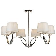 Люстра Tina FR5034PL-06CH, диаметр 78 см, хром-кремовый
