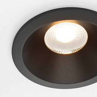 Встраиваемый светильник DL034-01-12W2.7K-B **-8,5 см, *LED*12W, 2700K, Maytoni technical Zoom DL034-01-12W2.7K-B, Черный, вр 7,5 см