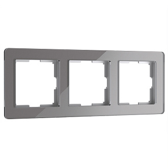 W0032704 Рамка на 3 поста Acrylic, графит Werkel, 4690389184895