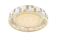 Люстра Ø600 x H150, мм, 144W 3000-6000K, GOLD+CLEAR (Золото + Прозрачный Хрусталь) NewRgy 2896E/144W GOLD+CLEAR