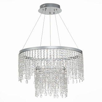 Люстра подвесная 60 см, 55W 3000K/4000K/6000K ST LUCE VEGA SL6201.103.55 Серебристый