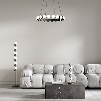 Напольный светодиодный светильник 22*22*137 см, *LED, 34W, 3000 Eurosvet Tapioca 90332/12, черный