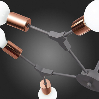 Люстра подвесная 70 см,  EVOLUCE PALARE SLE106403-08 Серый, Розовое золото