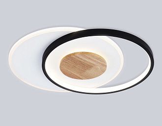 Светильник светодиодный потолочный 46*36,5*4,5- см, **W, 3000-6000K, Ambrella Light Comfort FL4789, белый, черный, дерево