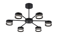 Люстра Ø570 x H200, мм, 6*15W (90W), BLACK (Черный) Rilon 9490/6 BLACK