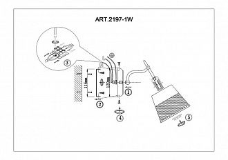 Бра F-Promo Eget 2197-1W, D275*W140*H240, черный и латунь