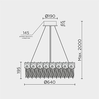 Подвесная люстра MODELUX ML.6028.600 GD