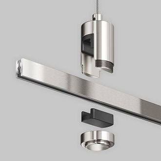 Комплектующие для трековой системы  TRA157SW-S1-PT 4,5*2,9*-110 см, *Maytoni technical Accessories for tracks Flarity TRA157SW-S1-PT, Платина