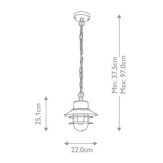 Подвесной фонарь Elstead Lighting, Арт. COPENHAGEN8-BK