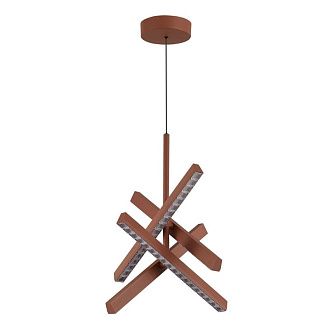 Подвесной светильник 42,3*42,3*-150 см, *LED, 43W, 4000K, ST-Luce Euclidics SL1018.613.04, коричневый