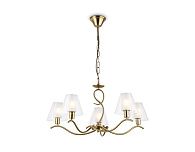 Подвесная люстра со стеклянными плафонами **79- см, 5*E14*40W, K, Ambrella Light High Light LH57091, латунь