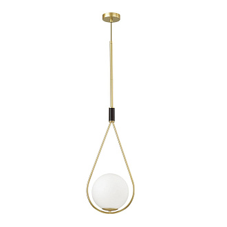 Светильник подвесной 26 см Odeon Light Flari 4810/1A, черный-золото