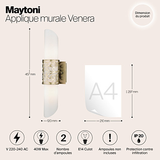 Бра Maytoni House 3 H260-02-N латунь