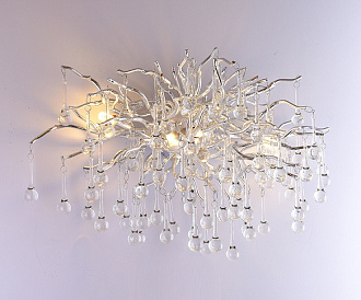 Светильник настенный ElegantLight DZN-4433 СЕРЕБРО D550*390/H200/3/G9/40W RAIN 22-12