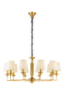 Люстра Ø930 x H430(1500), мм, 10*40W (400W), BRASS(Латунь) NewRgy 8906/10LT BRASS