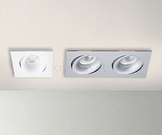 Встраиваемый светильник 210/20*8 см, 2*GU10, IP20 Italline DE 202 white, белый, вр 2*9,8 см