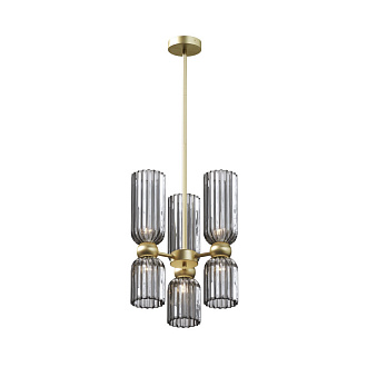 Люстра на штанге 34*34*77 см, 6*E14, Maytoni ANTIC MOD302PL-06GR золотой