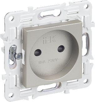 SKANDY Розетка без з/к с з/ш 10А SK-R01Sh шамп. IEK, SK-R13-10-K37