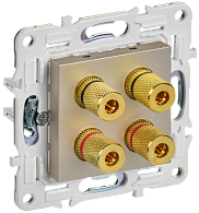 SKANDY Аудиорозетка 4-мест. SK-A01Sh шамп. IEK, SK-S40-K37
