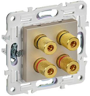 SKANDY Аудиорозетка 4-мест. SK-A01Sh шамп. IEK, SK-S40-K37