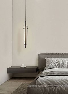 Подвесной светильник *9*50-190 см, 1*LED*6W, 3000K, Lussole Blount LSP-7356, черный