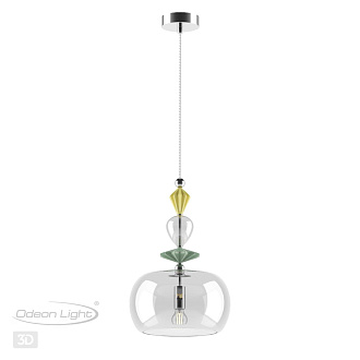 Подвесной светильник диаметр 27 см Odeon Light Bizet 4893/1A Хром