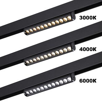 Cветильник  22,6*3,3*6 см, 1*LED*10W, 3000-6000K, Novotech VECTOR PORT 359947, черный,  диммир. пульт ДУ/Tuya Smart Life