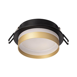 Светильник встраиваемый 10*2,5 см, GX53 Citilux Hardy CL002D14 черный/бронза, вр 9 см