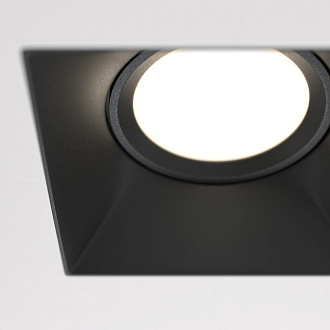 Встраиваемый светильник GU10*50W Maytoni Technical Dot, Черный DL042-01-SQ-B, вр 8 см