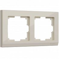 W0021803 Рамка на 2 поста Stark, слоновая кость Werkel, 4690389161780