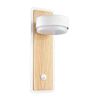 Бра *8*-22 см, 1*GX53*7W, K, Lumion LELAND 8263/1W, белый, дерево