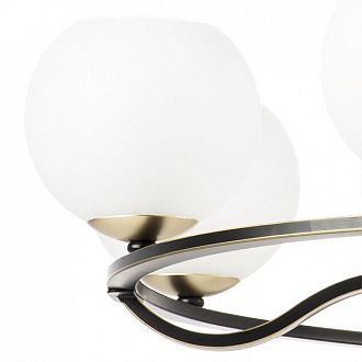 Люстра подвесная Lightstar Enna 762097 черный/золото, диаметр 90 см