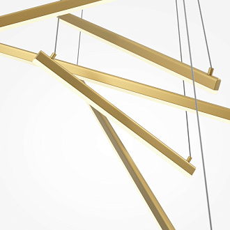 Каскадная люстра 101*101*320 см, LED, 90W, 2600К-3500К, Maytoni LINE  MOD016PL-L96GK золотой
