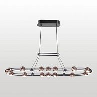 Линейно-подвесной светильник *95*35-180 см, 16*LED*3W, 3000K, Lussole Taylor LSP-7379, черный