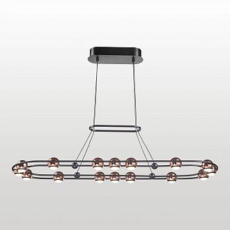 Линейно-подвесной светильник *95*35-180 см, 16*LED*3W, 3000K, Lussole Taylor LSP-7379, черный