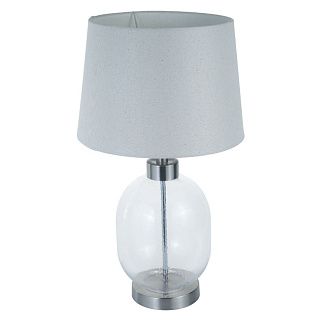 Настольная лампа 30*30*52 см, 1*E27 Gerhort G32175/1T CR+CL BEG, Хром;Прозрачный