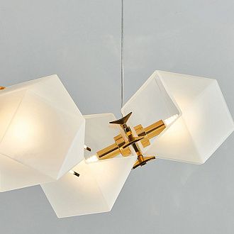 Подвесной светильник Gabriel Scott Welles Glass L2 40*40*35 см, 2*G9*40W, ImperiumLoft 40.2275-0, Золотистый